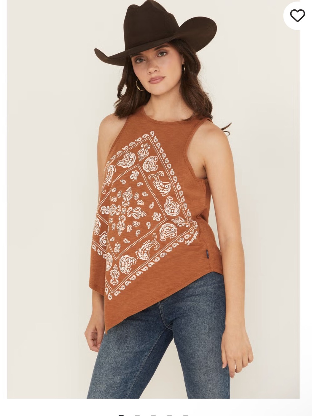 (NWT) Wrangler Retro Women’s Assymetrical Western Tank Top (XL)